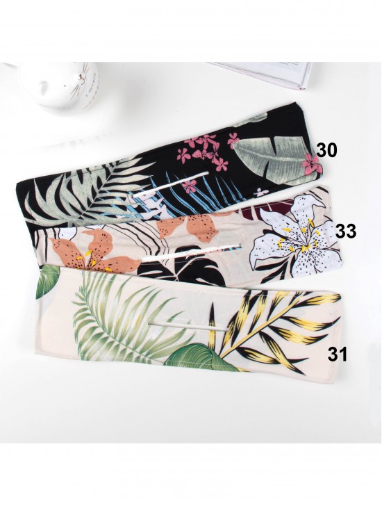 Floral Patterned Bun Maker/Bag Accent